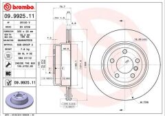 BREMBO 09992511 FREN DISKI ARKA BMW E70 F15 E71 F16