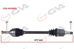 GVA 4416001 KOMPLE AKS SOL KANGOO III 08> 1.5dCi 677mm
