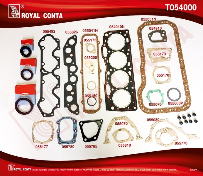 ROYAL T054000 MOTOR TAKIM CONTA SKT KEÇELİ TİPO-UNO 1.4