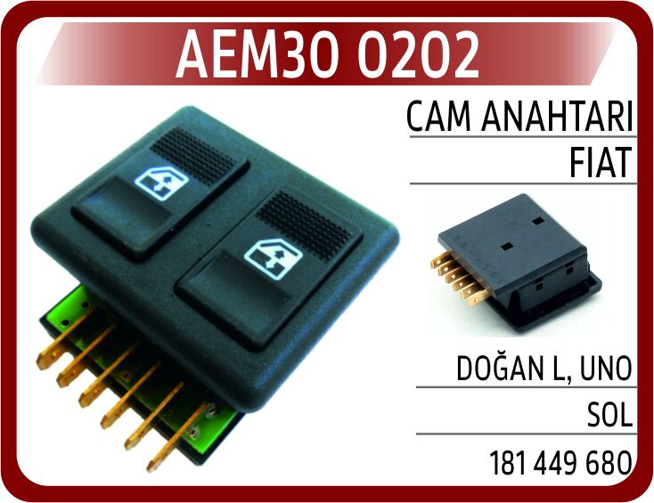 AEM30 0202 CAM ANAHTARI FIAT DOĞAN L-UNO SOL 89-93