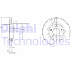 DELPHI BG3826 FREN DİSKİ ÖN FORD CONNECT 02> 278x24x5DL