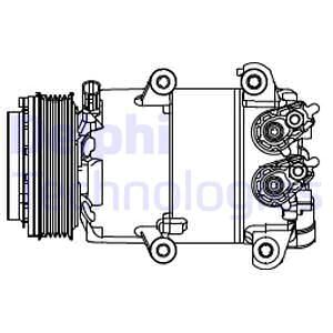DELPHI CS20466 KLİMA KOMPRESÖRÜ FORD FOCUS-CMAX-FİESTA 11> 1.5-1.6 TDCİ