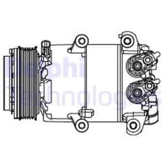 DELPHI CS20466 KLİMA KOMPRESÖRÜ FORD FOCUS-CMAX-FİESTA 11> 1.5-1.6 TDCİ