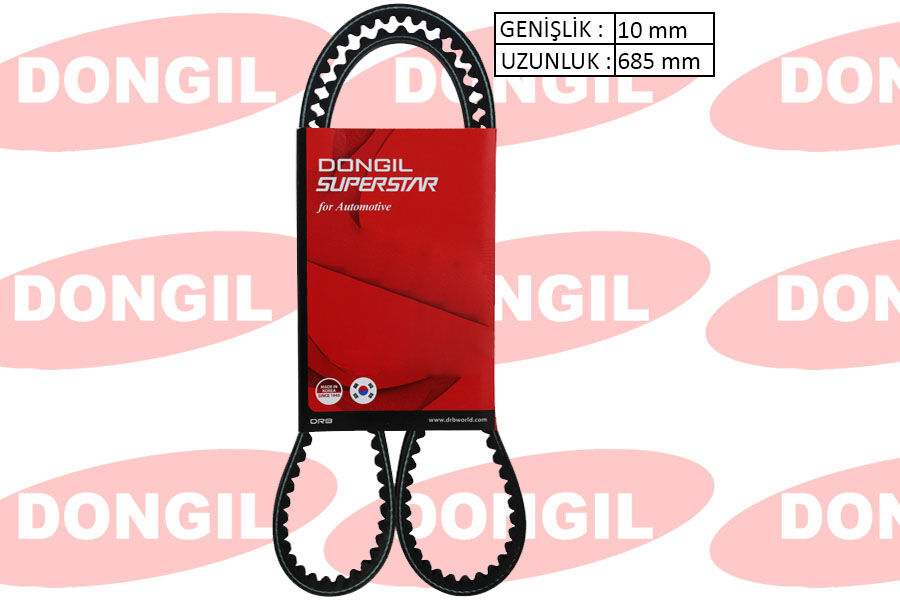 DONGIL 10X685 V-KAYIŞI CLIO 1.2-1.4 90-98 RENAULT 19 1.4 88-92 RENAULT 19 II 92-95 VW POLO