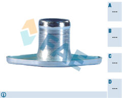 FAE 54306 TERMOSTAT KAPAK SU FLANŞI P106 P405 P306 P205 P309 PARTNER AX ZX BX C15 BERLINGO SAXO 1.0-1.1-1.4-1. 6 TU1M-TU3A TU3JP TU3 2