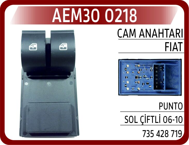AEM30 0218 CAM ANAHTARI FIAT PUNTO SOL ÇİFTLİ 06-10