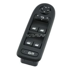 KRAW AN-628 CAM AÇMA DÜĞMESİ KOMPLE SİYAH ÖN SOL PEUGEOT P308-P508-P3008-P5008 07> CITROEN C5 08>