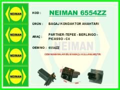 NEIMAN 6554ZZ BAGAJ KİLİT KONDAKTÖRÜ SWİCİ PEUGEOT PARTNER 08> CITROEN BERLINGO 08> C4-C4 PICASSO 06>