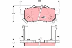 TRW GDB3174 ARKA BALATA CIVIC V 1.6 ie VTEC-1.6 VTI 95-01 JAZZ II 1.2 802-08 > 1.4 02 > ABS Lİ