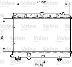 VALEO 731817 x RADYATÖR ROVER 220 D/SD/ SDI 95-00 618İSİ 96-99 620İ 93-96 620Sİ 93-99 25 2.0İDT 99-05
