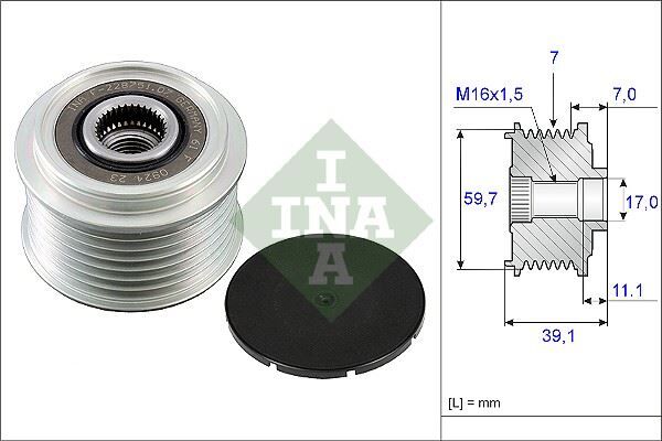 INA 535005310 ALTERNATÖR KASNAĞI RULMANLI MASTER II-MOVANO-NISSAN PATROL-TERRANO 3.0 03 >