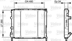 VALEO 732474 RADYATÖR CLIO II 98>KNG 98-03 AC MEK 480x390x34