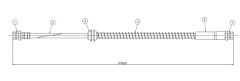 CAVO C900127A ARKA FREN HORTUMU CADDY III 04>