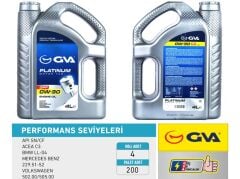 GVA 9920053 MOTOR YAĞI 0W30 4 LT DPF TAM SENTETİK API SN/ CF PARTİKÜLLÜ