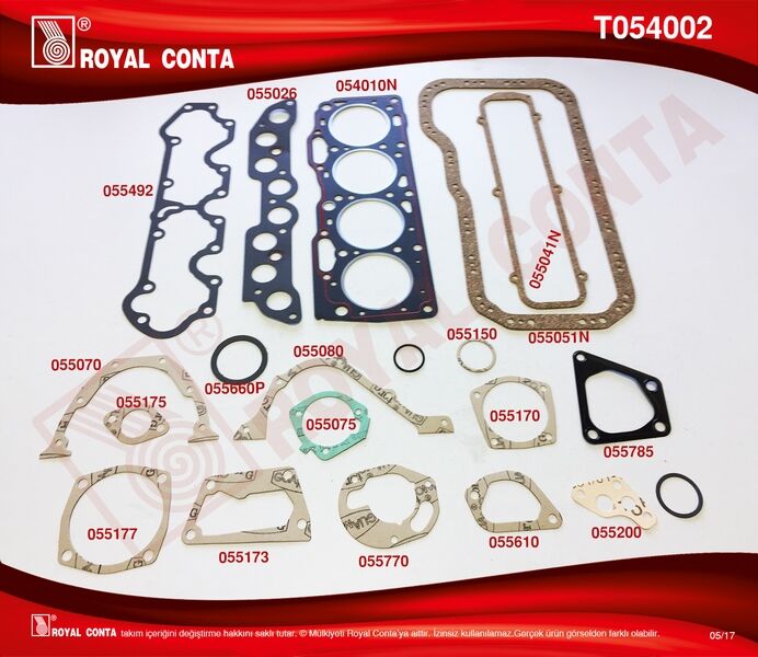 ROYAL T054002 MOTOR TAKIM CONTA STD. KEÇESİZ UNO-TİPO-PALIO-MAREA 1.4
