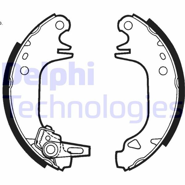 DELPHI LS1423 ARKA FREN PABUÇ BALATA PEUGEOT P106 91>04 P205 83>98 P309 86>93 CITROEN SAXO 96>04 AX 86>98 180x30m m