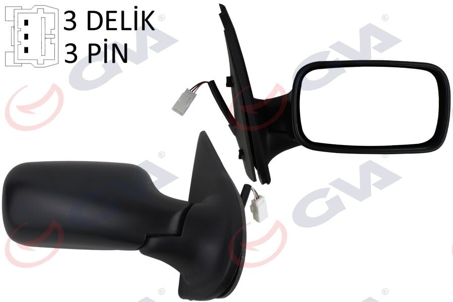 GVA 1021106 DIŞ DİKİZ AYNASI SAĞ PALIO 98> ELEKTRİKLİ KONVEKS 3 FİŞ VM-155E-5DR