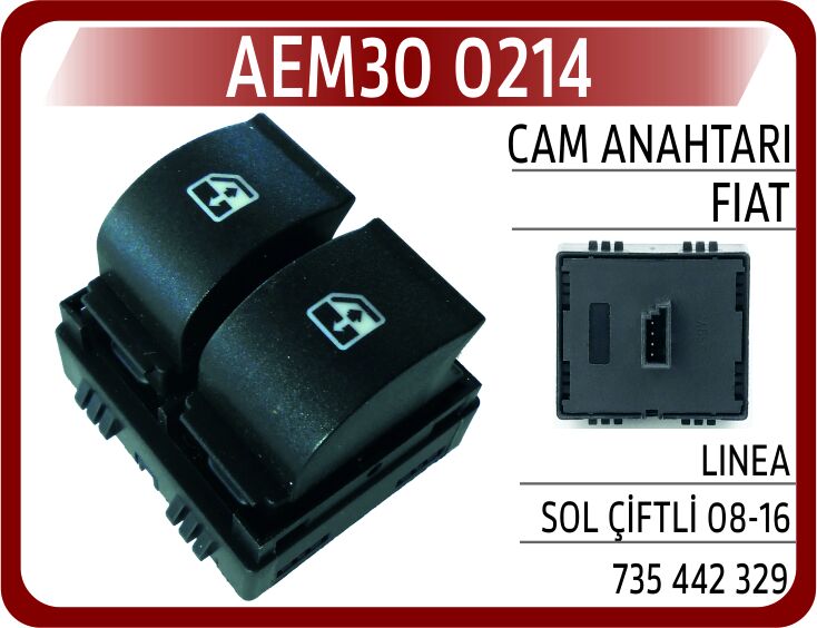 AEM30 0214 CAM ANAHTARI FIAT LINEA SOL ÇİFTLİ 08-16