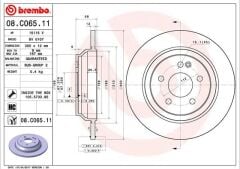 BREMBO 08C06511 FREN DISKI ARKA MERCEDES VITO W447