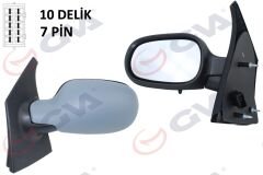 GVA 1011206 DIŞ DİKİZ AYNASI SOL MEGANE SCENIC 97> ELEKTRİKLİ ISITMALI ASTARLI ASFERİK 5 FİŞ VM-133NEHPL