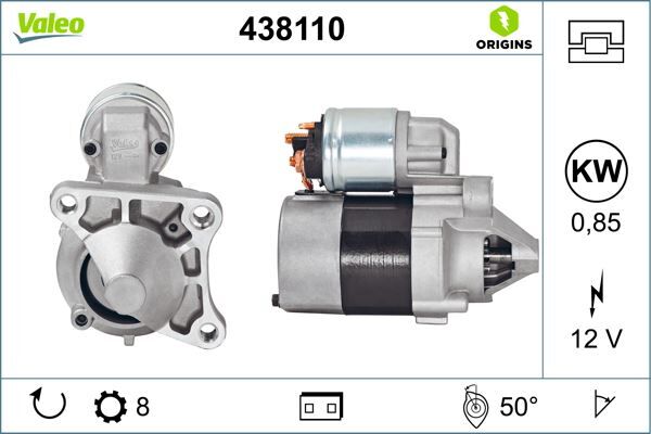 VALEO 438110 MARŞ MOTORU RENAULT CLIO II 00>08 KANGOO 01> LAGUNA I 97>01 LAGUNA II 01>05 MEGANE I 96>02 MEGANE II 02>08THALIA I 00>09THALIA II 08>DACIA SANDERO 08>LOGAN 06>DUSTER 10> 1.4 K4J K7J 1.6 K4M K7M