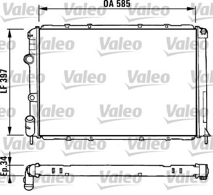 VALEO 731380 RADYATÖR MGN I 95-99 SCENIC 00-03 1.6-2.0İ-1.9DTI AC MEK 585x397.5x34.5
