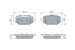 BOSCH 0986460183 ARKA FREN BALATASI OTOMATİK EL FRENİ CORSA F-C4-208-2008-DS3