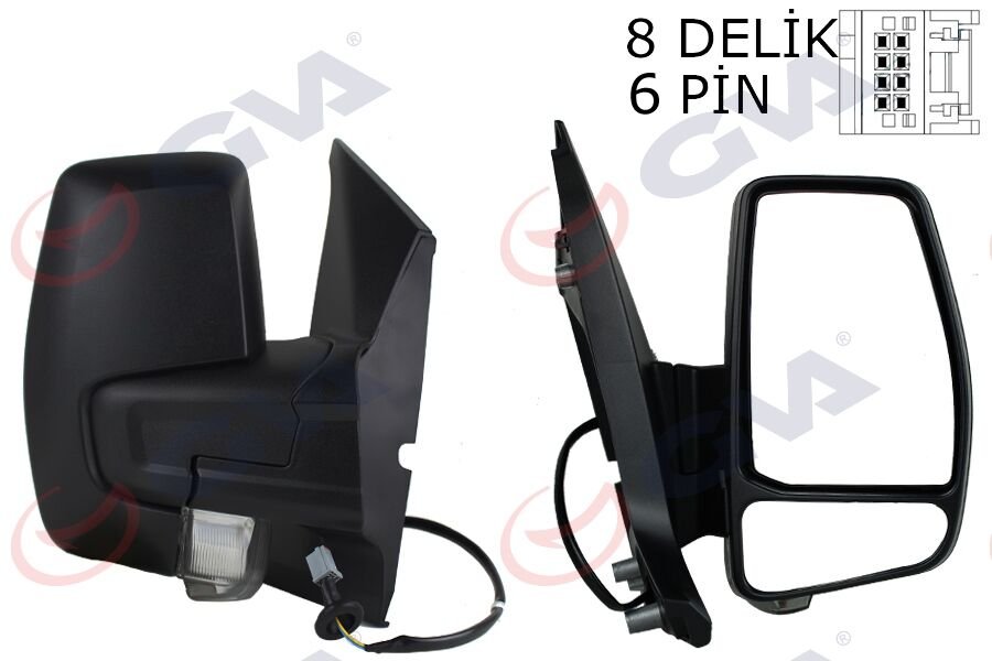 GVA 1032214 DIŞ DİKİZ AYNASI SAĞ TRANSİT CUSTOM V362 12>17 ELEKTİRİKLİ ISITMALI DESENLİ SİNYALLİ