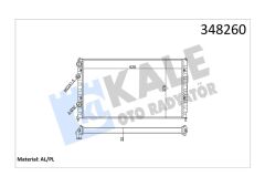 KALE 348260 RADYATÖR GOLF 3-LUPO-POLO CLASIC-CADDY 2-CORDOBA-IBIZA II-1.6-2.0 16V-1.9 TDI AC MEK