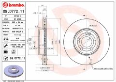 BREMBO 09D77211 FREN DISKI ON MERCEDES W177 V177 W247 C118 X118