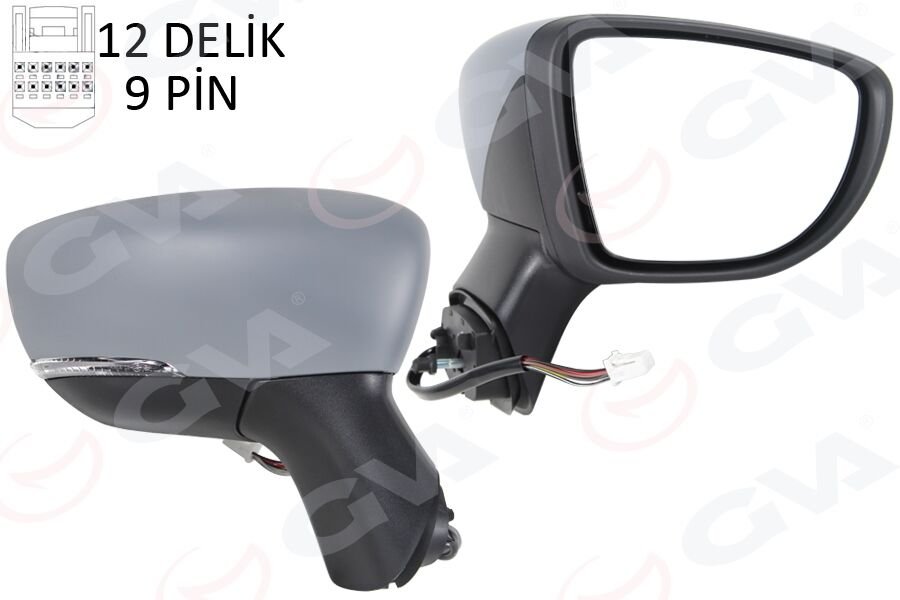GVA 1014820 DIŞ DİKİZ AYNASI SAĞ ELEKTRİKLİ ISITMALI SİNYALLİ SENSÖRLÜ ASTARLI KONVEKS CAPTUR 17-