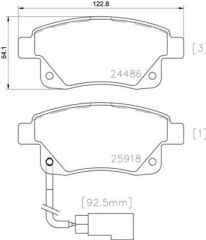 BREMBO P24066 ARKA FREN BALATASI TRANSIT V347-V348 06>11 FISLI