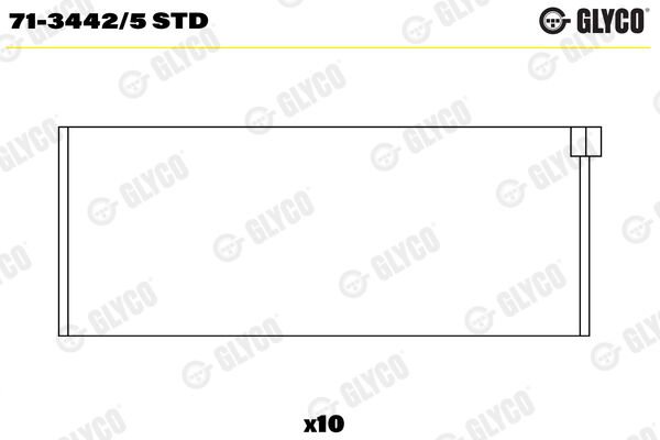 GLYCO 713442.5 STD KOL YATAK AUDI 79.5MM 3D