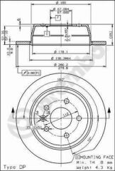 BREMBO 08696810 FREN DISKI ARKA MERCEDES VITO W638