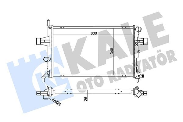 KALE 363500 SU RADYATÖRÜ OPEL ASTRA G-ZAFIRA A 1.4 1.6 1.8 2.2 16V 1.6 99 > MT BRAZING 600x348x26 1300214-90570728-93277988-9119486-93177121-90570730-1300189-93277996-9202505-9202506-13150403