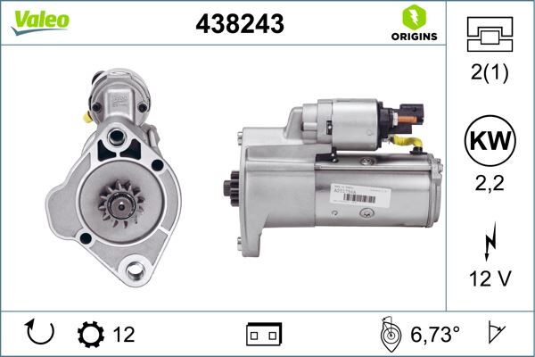 VALEO 438243 MARŞ MOTORU VW CRAFTER-AMAROK-MERCEDES SPRİNTER 10> 12V-12 DİŞ