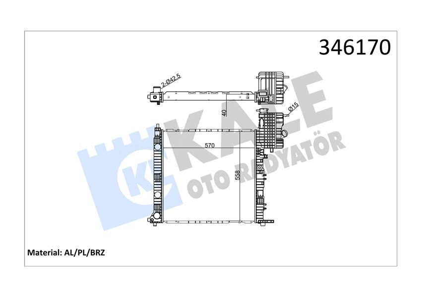 KALE 346170 MOTOR SU RADYATORU MERCEDES VITO W638 96>03 KLIMASIZ