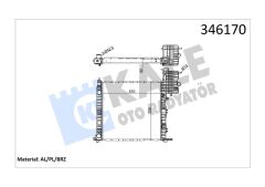 KALE 346170 MOTOR SU RADYATORU MERCEDES VITO W638 96>03 KLIMASIZ