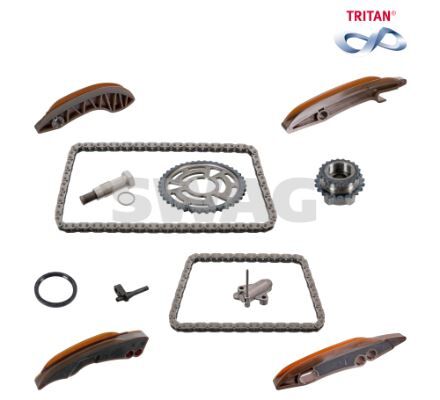 SWAG 33102022 EKSANTRIK ZINCIR SETI ALT UST BMW B47 N47 F10 F20 F30 G30 F40 F44 F45 F46 F32 F33 F34 F36 F48 F39 F2 5 F26