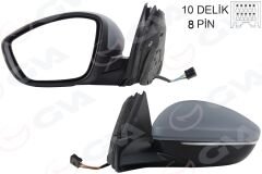 DIŞ DİKİZ AYNASI SOL ELEKTRİKLİ ISITMALI SİNYALLİ KATLANIR ASTARLI KONVEKS 208 19- CORSA F 19- 10H8P