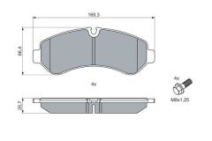 BOSCH 0986460013 FREN BALATASI ARKA MERCEDES SPRINTER B907 18>