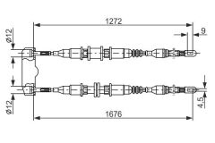 BOSCH 1987477136 FREN TELİ. 1272 MM