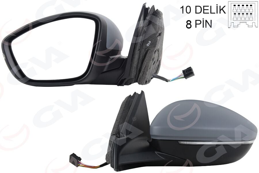 GVA 1090230 DIŞ DİKİZ AYNASI SOL ELEKTRİKLİ ISITMALI SİNYALLİ KATLANIR ASTARLI KONVEKS 208 19- CORSA F 19- 10H8P