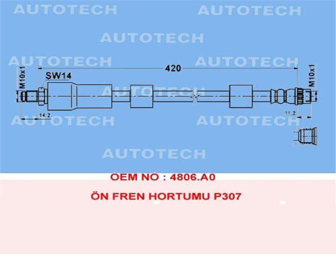 AUTOTECH TK03 ÖN FREN HORTUMU KIA CAPITAL