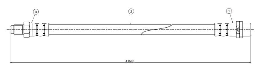 CAVO C800654A FREN HORTUMU ON MERCEDES W202 S202 W203 S203 CL203 C208 C209 W204 W210 S210 C207 R171 R172