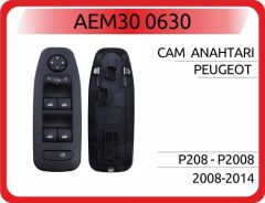 AEM30 0630 CAM AÇMA DÜĞMESİ ANAHTARI ÖN SOL PEUGEOT P208-P2008 12>19