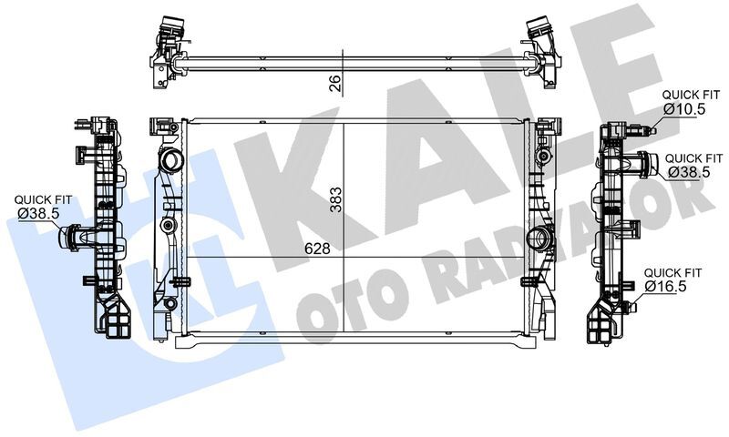 KALE 364215 MOTOR SU RADYATORU BMW B47 B57 G30 G31 G32 G11 G12 G14 G15 G16