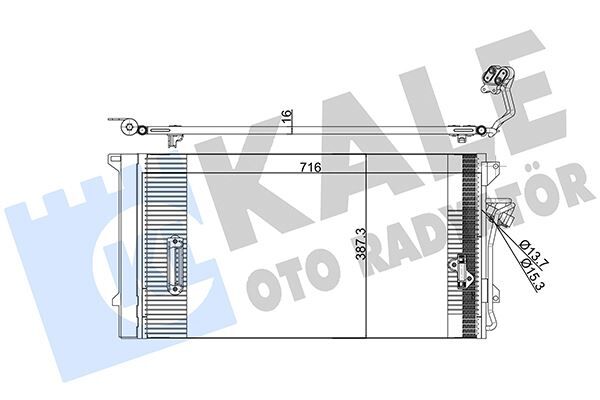 KALE 382100 KLİMA KONDENSERİ VW TOUAREG-AUDI Q7 AL/AL 720x368x16