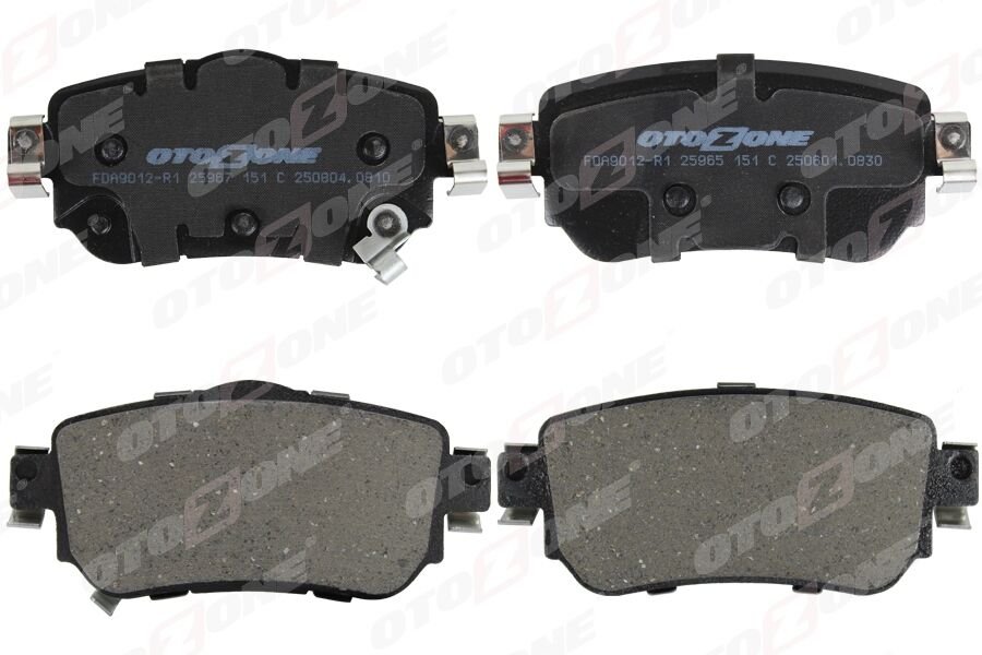 OTOZONE FDA9012-R1 ARKA FREN BALATA RENAULT KADJAR 15> KOLEOS II 18> / NISSAN QASHQAI 1.6L Dci R9M dizel 11-> / X-TRAIL 1.6L Dci T32 12-> METAL İNDİKATÖRLÜ METAL ŞİM