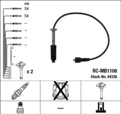 NGK 44336 ATESLEME KABLOSU SETI 2 LI MERCEDES M111 W202 S202 C208 A208 W210